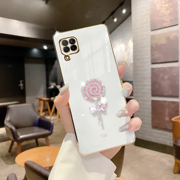 Cazul în care telefonul Pentru Huawei P40 Lite P30 Pro P50 P20lite Y6P Y6 Y7 Y9 2019 Y9A Y9A Placare cu Diamante Bomboane de Lux Moale cu Capac de Silicon