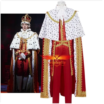 Hamilton Regele George al III-lea Angelica Schuyler Cosplay Costum Adult Bărbați Costume Medievale Șanț Pantaloni, Bluza, Pelerina de Halloween Pentru
