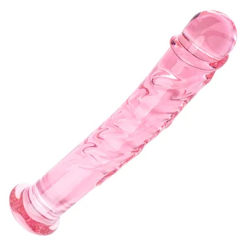 Cristal Violet Sticlă Pyrex Vagin Vibrator de Masaj Artificiale Glandul Penisului Spirală G Spot Simulator Adult Jucarii Sexuale pentru Femei FZ13D