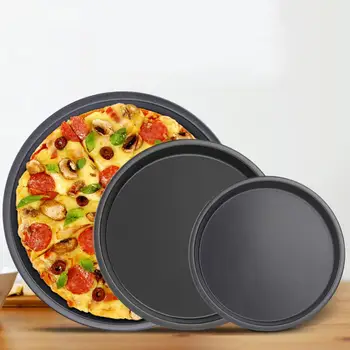 6/7/8/10 inch Non-stick DIY Pizza Pan Placa fel de Mâncare Tava de Mucegai Bakeware Instrument de Copt Petrecere Acasă Consumabile Bucatarie