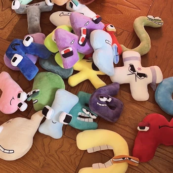 26 de Litere engleză Lore Jucărie de Pluș Scrisoare Umplute de Animale de Pluș Jucărie de Învățământ pentru Copii Creative Scrisoare Jucărie Cadou (O-Z)