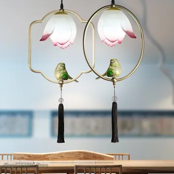Păsări Lampa Stil Chinezesc LED Lumini Pandantiv Creative Living Studiu Balcon Culoar Coridoare Pandantiv cu Led-uri Lămpi Corpuri