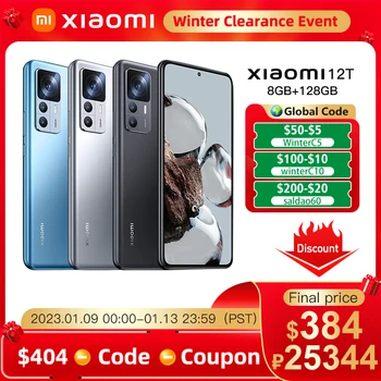 Versiune globală Xiaomi Mi 12T 128GB/256GB 12 T Mobil Dimensity 8100 Ultra 108MP Camera 120W HyperCharge 120Hz Display AMOLED