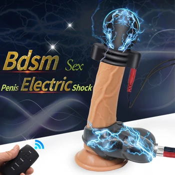Penis Stimularea Electrică Scrot Electro Castitate Cușcă Inele Pentru Penis Dominare Sexuala Jucarii Cu Electroșocuri Cockring Glandul Stimulator Estim Sex