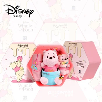 Cele mai Recente Disney Autentic Winnie The Pooh Papusa de Fata Cutie Cadou Set Roz Pooh Ghivece cu Winnie The Pooh de Pluș Jucărie pentru Copii Cadouri
