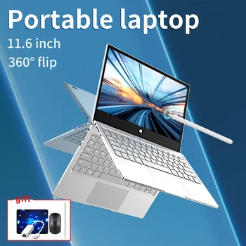 Tableta Laptop 2 în 1 Computer Notebook 360° Rotație PC 8GB DDR4 N4100 Ultra Subtire Netbook de Tip C 11.6 PC Portabil cu Ecran Tactil