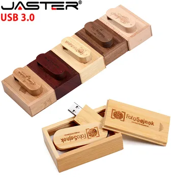 JASTER USB 3.0 LOGO-ul personalizat rotative din lemn usb + cutie flash drive 4 GB 16G, 32 DE 64G memory stick fotografie de nunta