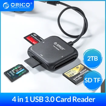 ORICO 4 in 1 USB 3.0 Cititor de Carduri Flash Multi Cititor de Carduri de Memorie TF, SD, MS CF pentru Laptop OTG Card de Citire USB 3.0