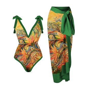 Imprimare de moda Lega O Bucată de costume de Baie Cu Fusta Strâmtă Femei Bandaj de Vara pentru Femei Costum de Înot 2022 Lux pantaloni Scurți Bourkini