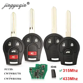 jingyuqin 3/4 Butonul 315MHZ Telecomanda Cheie Auto Pentru Nissan Telecomanda 46 Cip Fob Transmițător CWTWB1U751 TWB1U761 H0561-C993A