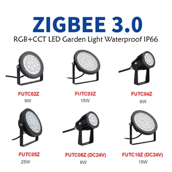 6W/9W/15W/25W RGB+CCT LED Lumina de Gradina Zigbee 3.0 rezistent la apa IP66 FUTC02Z Inteligent în aer liber Gazon Lampa de Voce/App de Control AC110V-220V