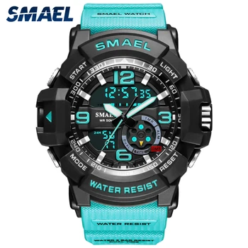 SMAEL Ceas Pentru Bărbați rezistent la apa 50M Brand de lux Dual Time Zone bărbați digital încheietura ceas Electronic ceas 8036