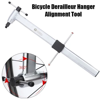 Biciclete profesionale Derailleur Umeraș Indicator de Aliniere la 360 de Grade de Rotație de Biciclete Hook Aligner Tool Kit Drum MTB Instrumente
