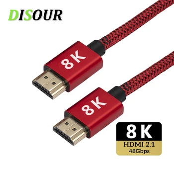 8K compatibil HDMI 2.1 Cablu 8K/60Hz Mare viteză 48Gbps Splitter Cablu 8K@60Hz Împletitură Cablu pentru TV, Proiector, Monitor STB PS5