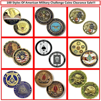 100 de Stiluri De Militari Americani Moneda de Vânzare Clearance-ul Armura lui Dumnezeu, Roagă-te Garda de Coasta Valorile de Bază K9 Marinei, Air Force