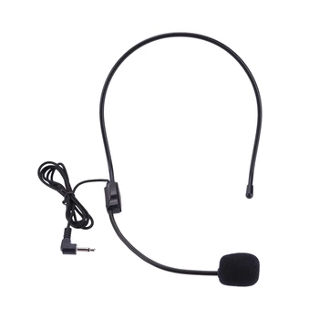 Mini cu Fir 3.5 mm Headworn microfone Pentru Voce Amplificator de Reducere a Zgomotului Microfon Cască Bentita Portabil Curs Preda Cască