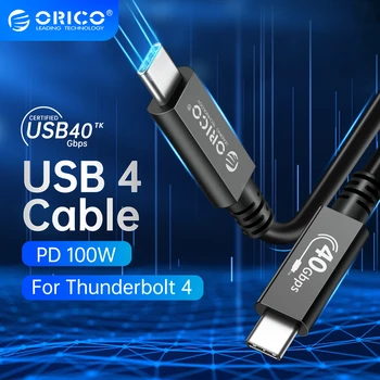 ORICO USB4 Cablu USB omologat C Cablu cu 8K@60Hz Afișaj 40Gbps de Transfer de Date de 100W Încărcare Rapidă pentru Thunderbolt 3 Dispozitive