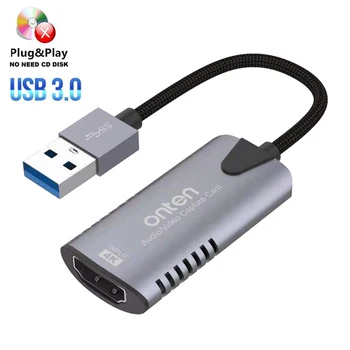 USB Audio card de captura Video 4K/60Hz plug and play transmisie de date USB3.0 Ecran Video Recorder inregistrare Live cutie PD încărcare