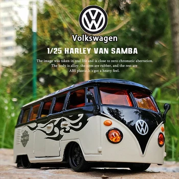 Maisto 1:25 Fierbinte stil Harley Volkswagen Bus Samba model de Aliaj de turnare model de simulare auto decor colecție cadou jucărie