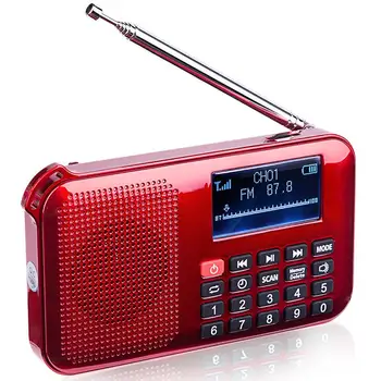 L-388 Solare Radio FM cu TF, USB, AUX LCD Display Power Bank