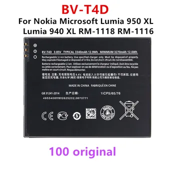 Original BV-T4D 3340mAh Înlocuire Baterie Pentru Nokia Microsoft Lumia 950 XL CityMan Lumia 940 XL RM-1118 RM-1116 BVT4D BV T4D