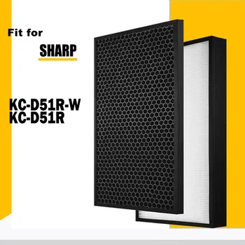 Pentru Sharp KC-D51R-W KC-D51R KC D51RW Purificator de Aer Înlocuire Hepa, Filtru de Carbon activ FZ-D40HFE FZ-D40DFE