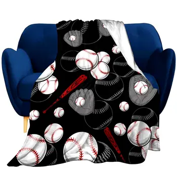 Super Moale, Ușor, Confortabil de Baseball Baschet Arunca Pătură Flanel pentru Fanii Sportului Copil Adult Cadou o Canapea extensibilă care pleacă de Camping