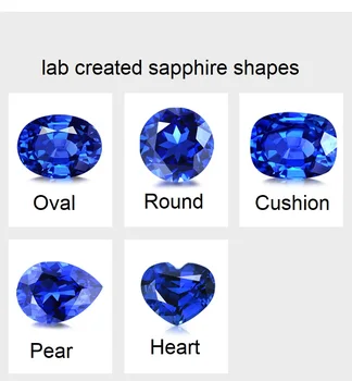 Pirmiana Jewelrycustom 1ct Laborator Crescut Royal Albastru Safir Liber Piatră prețioasă Personalizate pentru Inele Cercei Coliere Bratari Face