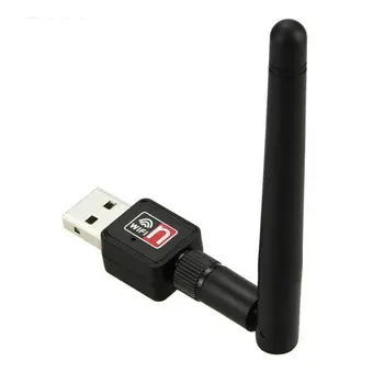 Adaptor WiFi Adaptor USB Wireless De 2,4 GHz Dual Band USB Adapter 150Mbps 2dBi Antene Externe Suporta XP