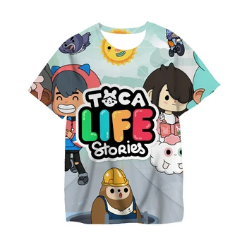 Băieți și Fete Desene animate 3D T-Shirt de Vara cu Maneci Scurte Funny T-Shirt Jocuri Preferate Glamour 2022 Fete Haine