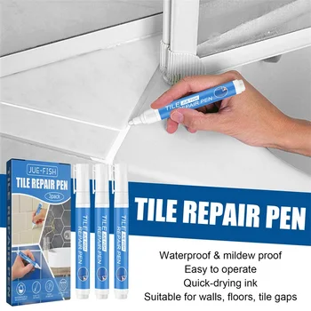 3pcs Impermeabilă Țiglă Decalaj de Reparare Pen Țiglă Alb Refill Mortar Pen Mouldproof Agenți de Umplere Peretele din Portelan Baie Paint Cleaner