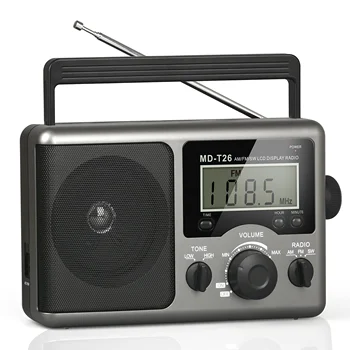 Portabil SUNT FM Radio cu unde Scurte,Radio cu Baterii de Baterii 4D sau de curent ALTERNATIV Tranzistor de Radio cu Display LCD