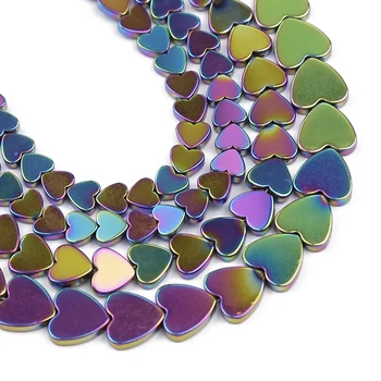YHBZRET Forma de inima Multicolore Hematit Piatra Naturala 6/8/10mm Liber Margele Spacer Pentru a Face Bijuterii Diy Brățară Accesorii
