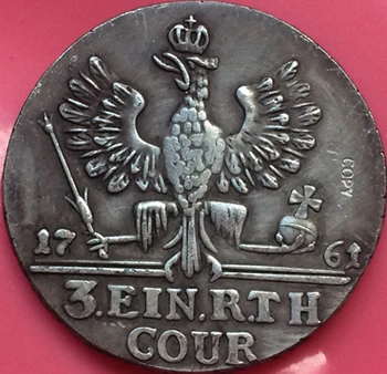 Monede rusești 1761 Elizabeth petrov copia 30mm