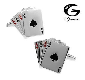 iGame Carte de Joc butoni Argint Culoare Cupru Material Noutate Casino 4A Design Livrare Gratuita