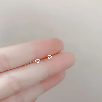 Mini Inima Stud Cercei Pentru Femeile Japoneze Stil Simplu Ține Perforat Cartilajul Urechii Cuie Fata Sweert Dating Accesorii Bijuterii