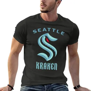 Kraken #Seattle Hochei pe Gheață Supradimensionat Tricouri Personalizate Barbati Haine 100% Bumbac Streetwear Plus Dimensiune Top Tee