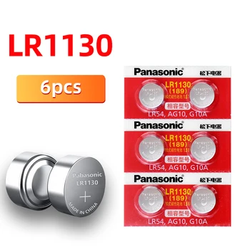 6pcs/lot Panasonic 1.5 V AG10 LR1130 Monedă Baterie Baterii LR 1130 Alcaline AG10 389 LR54 SR54 SR1130W 189 LR1130 Buton