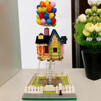 Creative serie Balon Casa de Blocuri de Constructii 3D Modle Cărămizi Plutitoare Balon Casa de Jucarii Pentru Baieti, Cadou de Crăciun