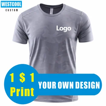De înaltă Calitate, Sport Uscare Rapida Tricou Personalizat Logo-ul Rotund Gat Broderie Poliester T shirt de Imprimare de Design Personal DIY ONECOOL