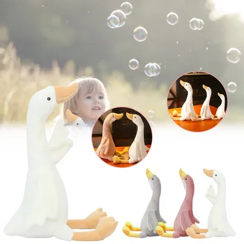 Noi Huaggble Mare de Pluș Alb Rață Jucărie de Dimensiuni Gigant Roz Rață Cer mult Timp Gât de Gâscă Realiste de Animale Papusa jucării pentru Copii, Cadou de Ziua de nastere