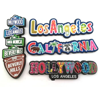 Hollywood, Los Angeles, California PVC Moale 3D Magneți de Frigider statele UNITE ale americii Turism, magazin de Suveniruri Frigider Magnetice, Autocolant Decor Acasă