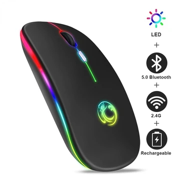 Mouse-ul fără fir Bluetooth Reîncărcabil Mouse-ul fără Fir pe Calculator Silent Mause LED cu iluminare din spate Ergonomic Mouse de Gaming Laptop