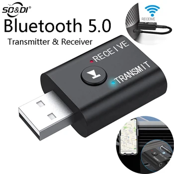 2-În-1 Adaptor Bluetooth USB 5.0 Audio Primirea Transmițător Bluetooth pentru Calculator TV Laptop Speaker set cu Cască Bluetooth Receptor