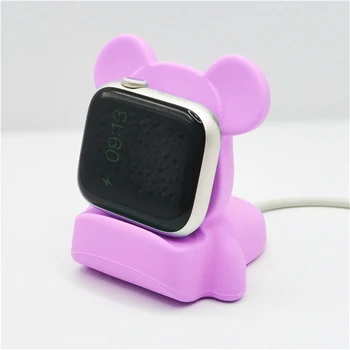Silicon Incarcator Stand Pentru Apple Watch Seria Ultra 8 7 6 5 4 3 SE Iwatch de Desene animate Drăguț Urs de Încărcare Titularul Desktop Accesorii