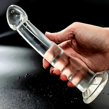 Transparent Dop de Fund Moale Anal Plug cu ventuza Puternica G-spot Vaginal Masaj de Prostata Stimulator Erotic Adult Produse