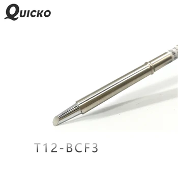 QUICKO T12-BCF3 Electronice Sfaturi de Sudare Unelte de fier de lipit pentru FX907/9501 Mâner cu LED-uri&OLED statie de lipit 7s topi tin