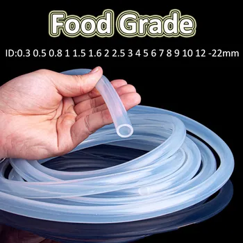 1-5M Alimente Grad Silicon Transparent Furtun de Cauciuc, Flexibil Flexibil Tub Capilar de Apă Potabilă Țevi ID0.3-22 mm
