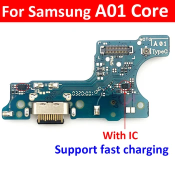 Noul USB Port de Încărcare Bord Flex Conector de Cablu Piese de schimb Pentru Samsung Galaxy A01 Core A013F Microfon Module