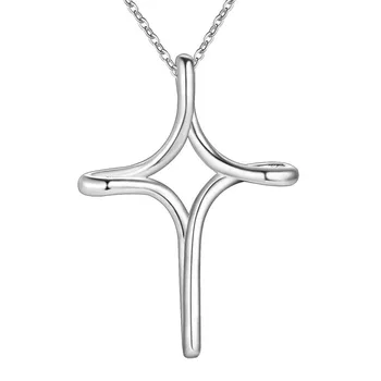 De design de moda de Argint de culoare crucea pandantiv colier frumos stil de stradă Femeie partidul colier de calitate Superioară preț scăzut AN288